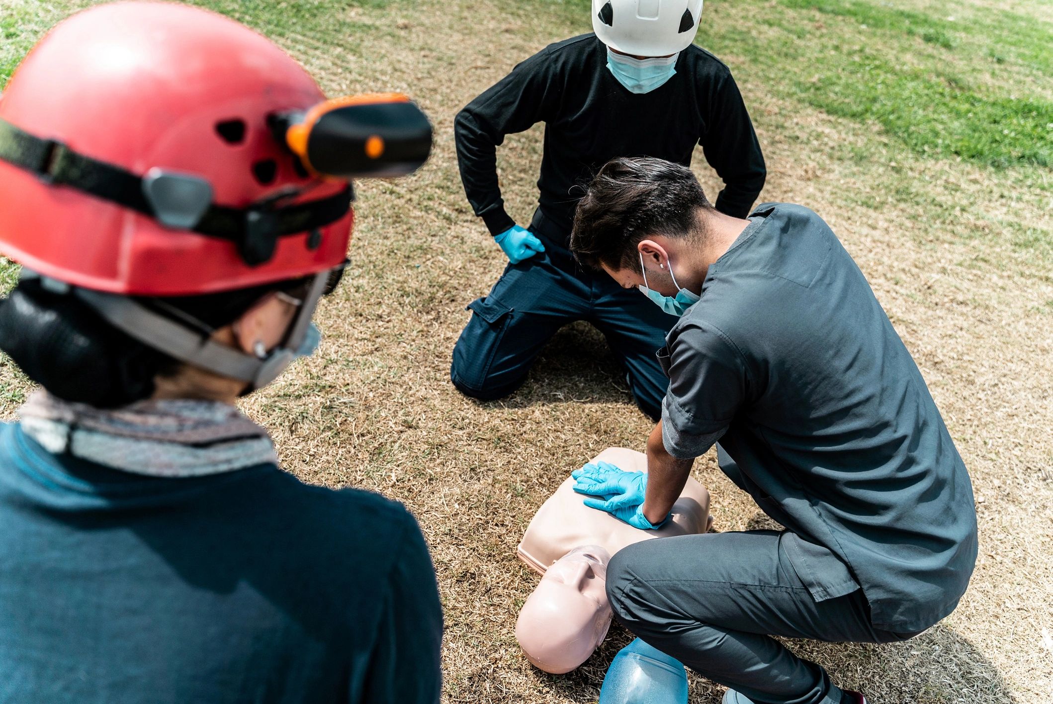 Hands-on rescue and CPR practice